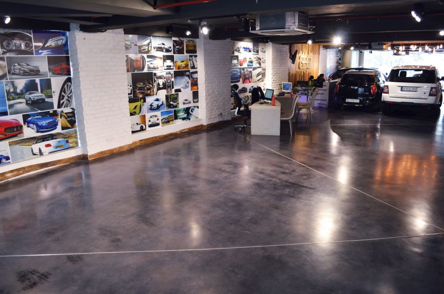 color polished concrete